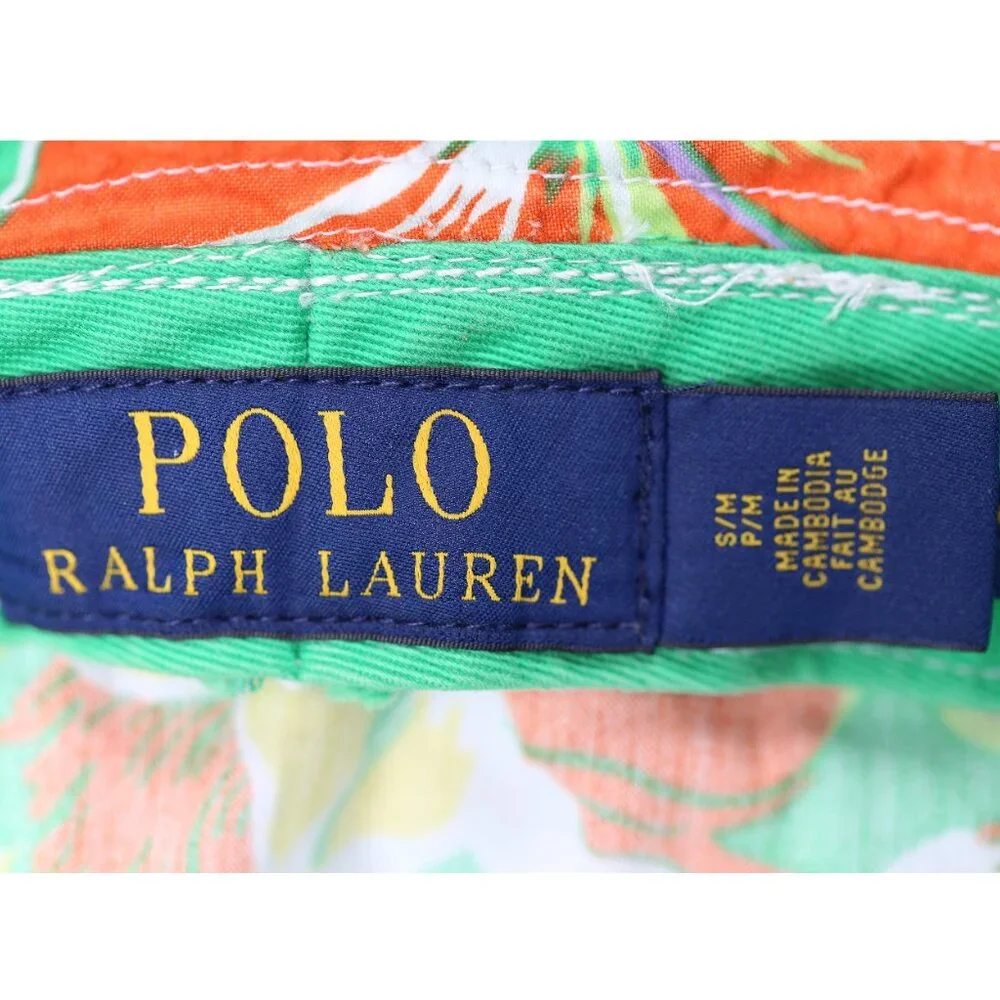NWT Polo Ralph Laure Men Beachside Bucket Hat Tropical Edition Green Floral S/M - Picture 3 of 4